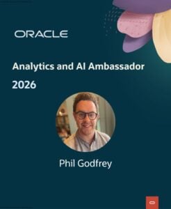 Philip Godfrey, Principal AI & Data Analytics Consultant at Vertice named Oracle Analytics and AI Ambassador for 2026.